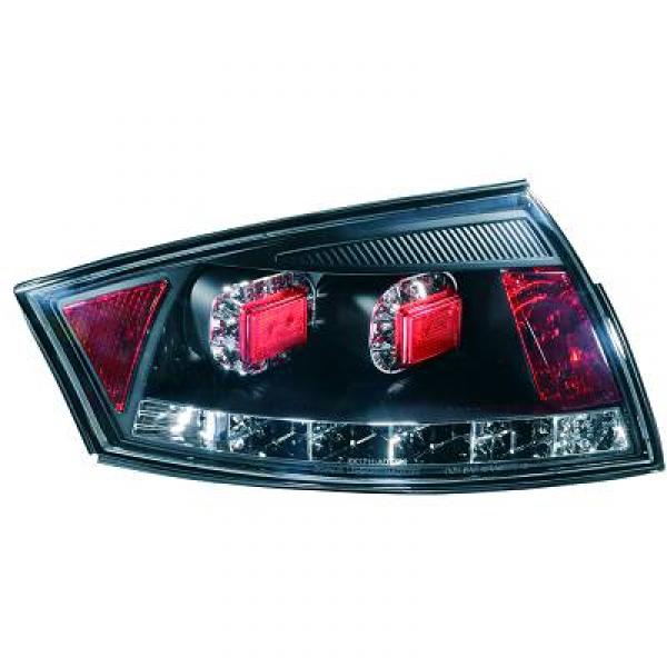 Jeu droit + gauche de feu arrières design, noir, LED TT, 9805 LED de AUDI TT DE 10/1998 A 08/2006