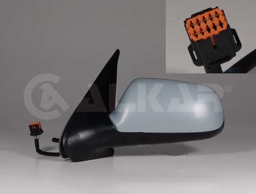Rétroviseur Extérieur Gauche à Peindre Pour Seat Leon (1P1) à Partir De 09/2005 - Réglage électrique, Chauffant