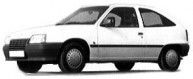 pièces détachées de carrosserie pour OPEL KADETT (E) DE 09/1984 A 09/1991