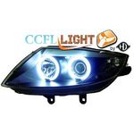jeu droit + gauche de phare design angel eyes, CCFL Cool Lights, noir, H1+H7, avec correct.      BMW Z4, 05-08