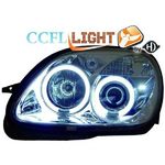 jeu droit + gauche de phare design angel eyes, CCFL Cool Lights, chrome, H1/H1     SLK, 96-04
