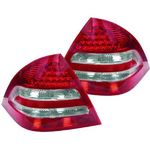 jeu droit + gauche de feu arrières design, rouge/blanc, LED         W203, 04-07 LED