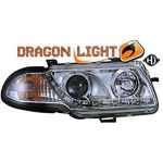 jeu droit + gauche de phare à LED diurnes, DragonLights, chrome     ASTRA F 94-98                 chrome