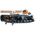 jeu droit + gauche de phare à LED diurnes, DragonLights, noir     VECTRA 99-02            noir