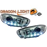 jeu droit + gauche de phare à LED diurnes, DragonLights, chrome               SCIROCCO 08->>                chrome