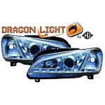 jeu droit + gauche de phare à LED diurnes, DragonLights, chrome    106, 96->>         chrome