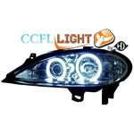 jeu droit + gauche de phare design angel eyes, CCFL Cool Lights, chrome, H1/H1   MEGANE, 99-02