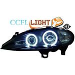 jeu droit + gauche de phare design angel eyes, CCFL Cool Lights, noir, H1/H1   MEGANE, 99-02