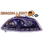 jeu droit + gauche de phare à LED diurnes, DragonLights, noir     IBIZA, 02-05       noir