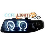 jeu droit + gauche de phare design angel eyes, CCFL Cool Lights, noir, H1/H1    LEON, 99-05