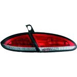 jeu droit + gauche de feu arrières design, rouge/blanc, LED        LEON, 05-09                  LED