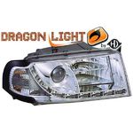 jeu droit + gauche de phare à LED diurnes, chrome    OCTAVIA, 01-04       chrome