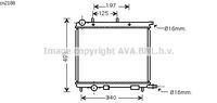 RADIATEUR D'EAU / POUR MOTEUR ESSENCE / SANS CLIMATISATION / TYPES 1.1 i , 1.4 i , 1.6 i 16V