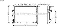 RADIATEUR D'EAU / POUR MOTEUR ESSENCE / AVEC CLIMATISATION / TYPES 1.2 i , 1.4 i , 1.4 i 16V , 1.6 i , 1.6 i 16V , 2.0 i 16V