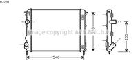 RADIATEUR D'EAU / POUR MOTEUR DIESEL / AVEC CLIMATISATION / TYPES 1.9 D , 1.9 Dti , 1.5 Dci