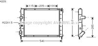 RADIATEUR D'EAU / POUR MOTEUR ESSENCE / AVEC CLIMATISATION / TYPES 1.2 i , 1.4 i , 1.6 i , 1.6 i 16V