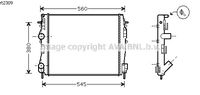 RADIATEUR D'EAU / POUR MOTEUR DIESEL / AVEC CLIMATISATION / TYPES 1.5 DCi , 1.9 DTi , 1.9 Dci