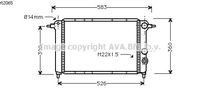 RADIATEUR D'EAU / POUR MOTEUR ESSENCE / SANS CLIMATISATION / TYPES 2.0 , 2.0 i , 2.2 i , 2.5 i V6 TURBO , 2.6 i V6 , 2.8 i V6 ,