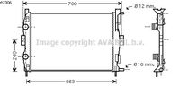 RADIATEUR D'EAU / POUR MOTEUR ESSENCE / SANS CLIMATISATION / TYPE 1.4 i 16V , 1.6 i 16V , 1.8 i 16V , 2.0 i 16V