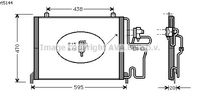 RADIATEUR DE CLIMATISATION  / POUR MOTEUR ESSENCE / DE MAI 1992 A JUIN 1995 / TYPES 2.0 i , 2.0 Si , 2.2 i , 2.2 Si , 3.0 i V6 .