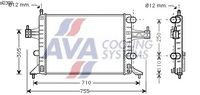 RADIATEUR  MOTEUR , TYPE (1.0 i - 12V) , MODELE AVEC OU SANS SYSTEME DE CLIMATISATION , DE 09/2000 A 07/2003 , BOITE DE VITESSES MANUELLE.