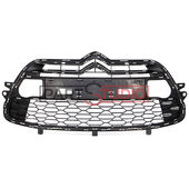 GRILLE NOIRE DE PARE-CHOCS AVANT AVEC EMPLACEMENT ENJOLIVEUR CHROMÉ pour CITROEN DS3 DE 07/2014 A 03/2016