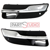 KIT GRILLES DE PARE-CHOCS AVANT , DROITE ET GAUCHE , MODELE AVEC OPTION RADAR pour RENAULT LAGUNA (3) A PARTIR DE 05/2013