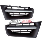 JEU DE GRILLE DE CALANDRE CHROMEE (DROIT + GAUCHE) pour RENAULT MEGANE (2) DE 01/2006 A 06/2009