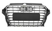 GRILLE DE CALANDRE , GRISE , SANS EMPLACEMENT RADAR pour AUDI A3 DE 06/2012 A 07/2016