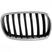 GRILLE GAUCHE DE CALANDRE NOIRE/CHROMEE