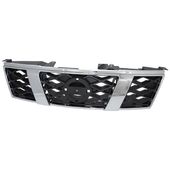 GRILLE DE CALANDRE , MODELE NOIRE ET CHROMEE , JUS