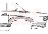 PASSAGE DE ROUE ARRIERE GAUCHE , A PEINDRE pour MERCEDES SL (W107) DE 02/1971 A 12/1989