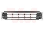 GRILLE INFERIEURE CENTRALE DE PARE-CHOCS AVANT , NOIRE , AVEC MOULURE CHROMÉE pour VOLKSWAGEN POLO 3/5 PORTES DE 07/2014 A 09/2017