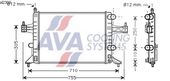 RADIATEUR  MOTEUR , TYPE (1.0 i - 12V) , MODELE AV