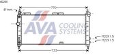 RADIATEUR  MOTEUR , TYPE (1.4 i - 16V) , MODELE AV